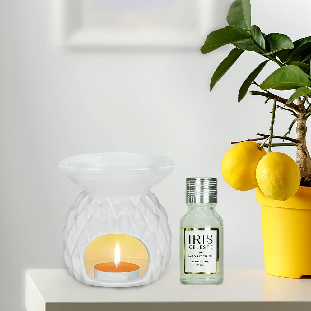 IRIS Celeste Fragrance Vaporizer Oil - Fruity Tangerine Scent for Home | 15ml Glass Bottle Refill | Elegant Aromatherapy for Living Rooms, Bedrooms & Offices | Long-Lasting Premium Home Fragrance Solution