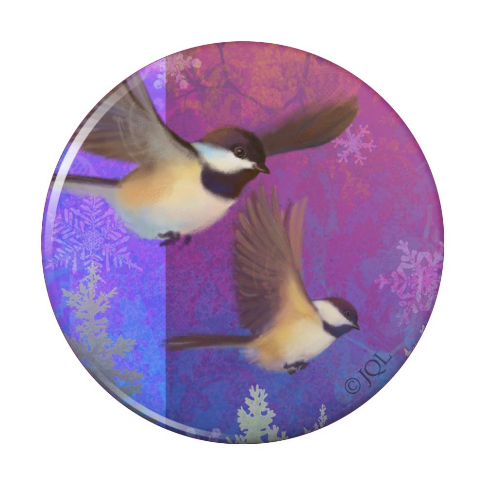 Christmas Holiday Chickadees Birds Kitchen Refrigerator Magnets - Cute Decorative Fridge Magnets for Home, Office & Gifts - Perfect for Holiday Decor, DIY Scrapbooking & Memo Organization