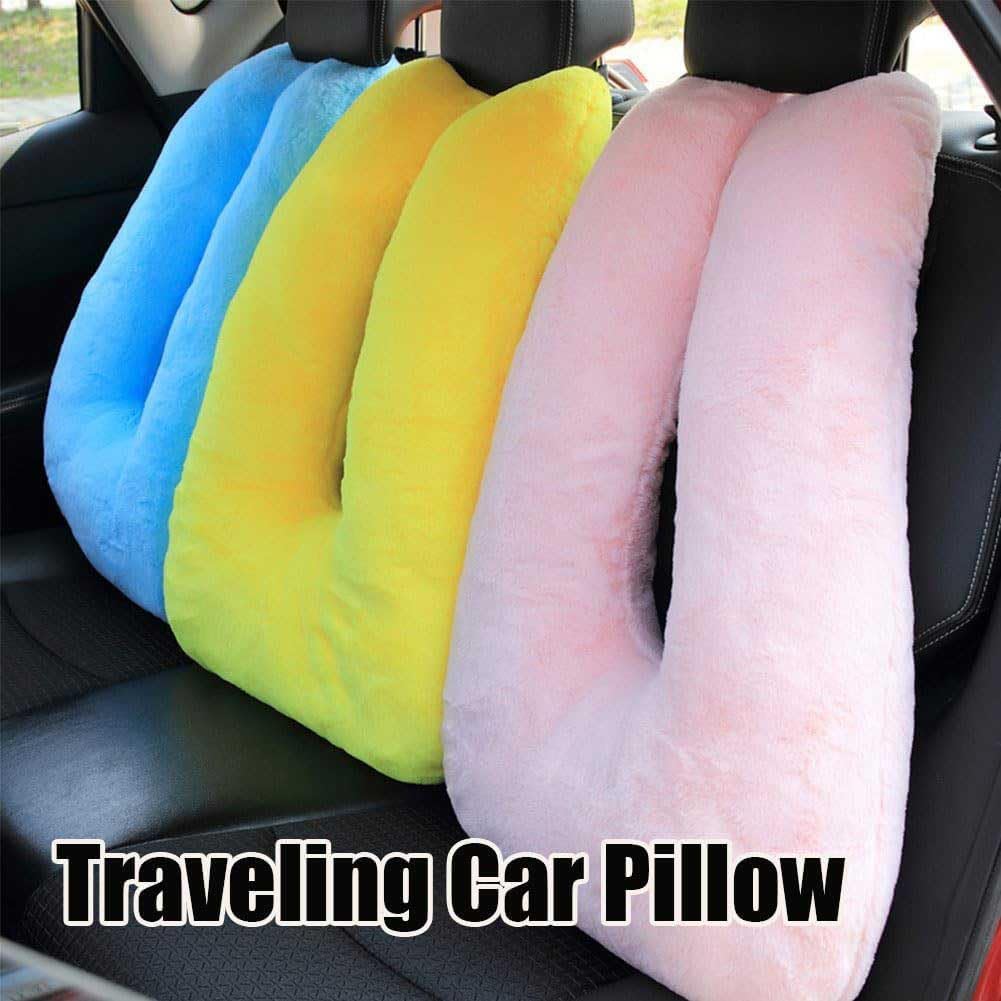 Kids Travel Pillow for Car - Comfortable Neck & Head Support for Long Trips | Car Seat Sleeping Pillow for Children | Perfect for Family Road Trips & Airplane Travel (Set A)
