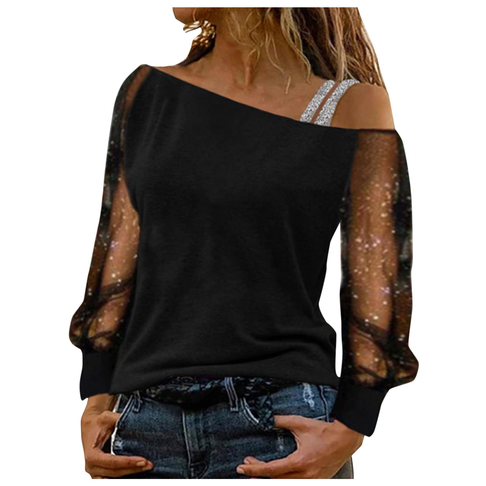 Women's Off Shoulder Blouses & T-Shirts - 2022 Summer Fashion Tank Tops, Tunics & Workout Tops for Casual Wear, Office & Gym
