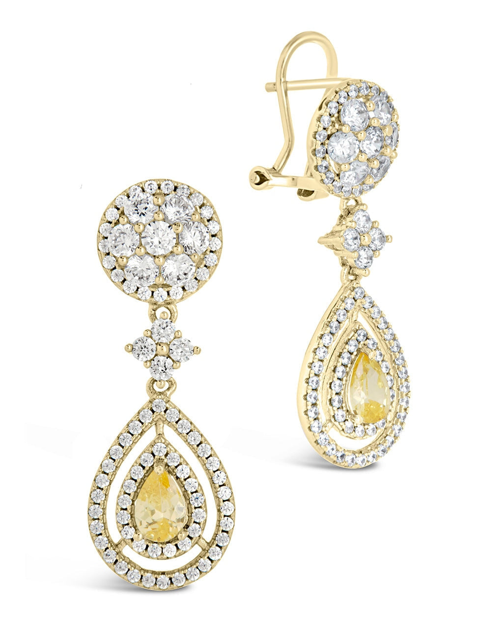 Jennifer CZ Drop Stud Earrings - Elegant Cubic Zirconia Dangle Earrings for Women | Perfect for Weddings, Parties & Everyday Wear
