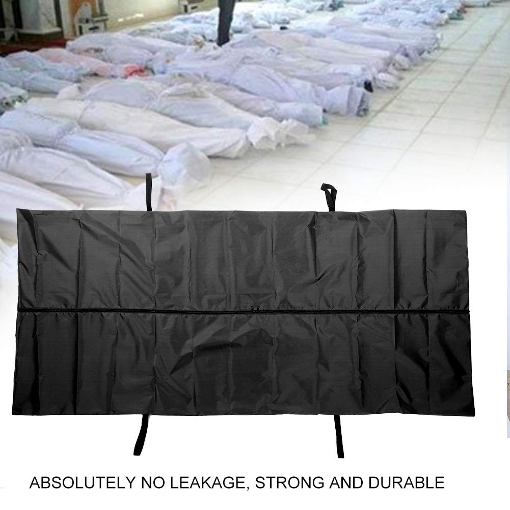 210D Leak-Proof Cadaver Body Bag - Emergency Storage & Removal Corpse Bag, Funeral Supplies (Black) - Ideal for Morgues, Funeral Homes & Disaster Preparedness