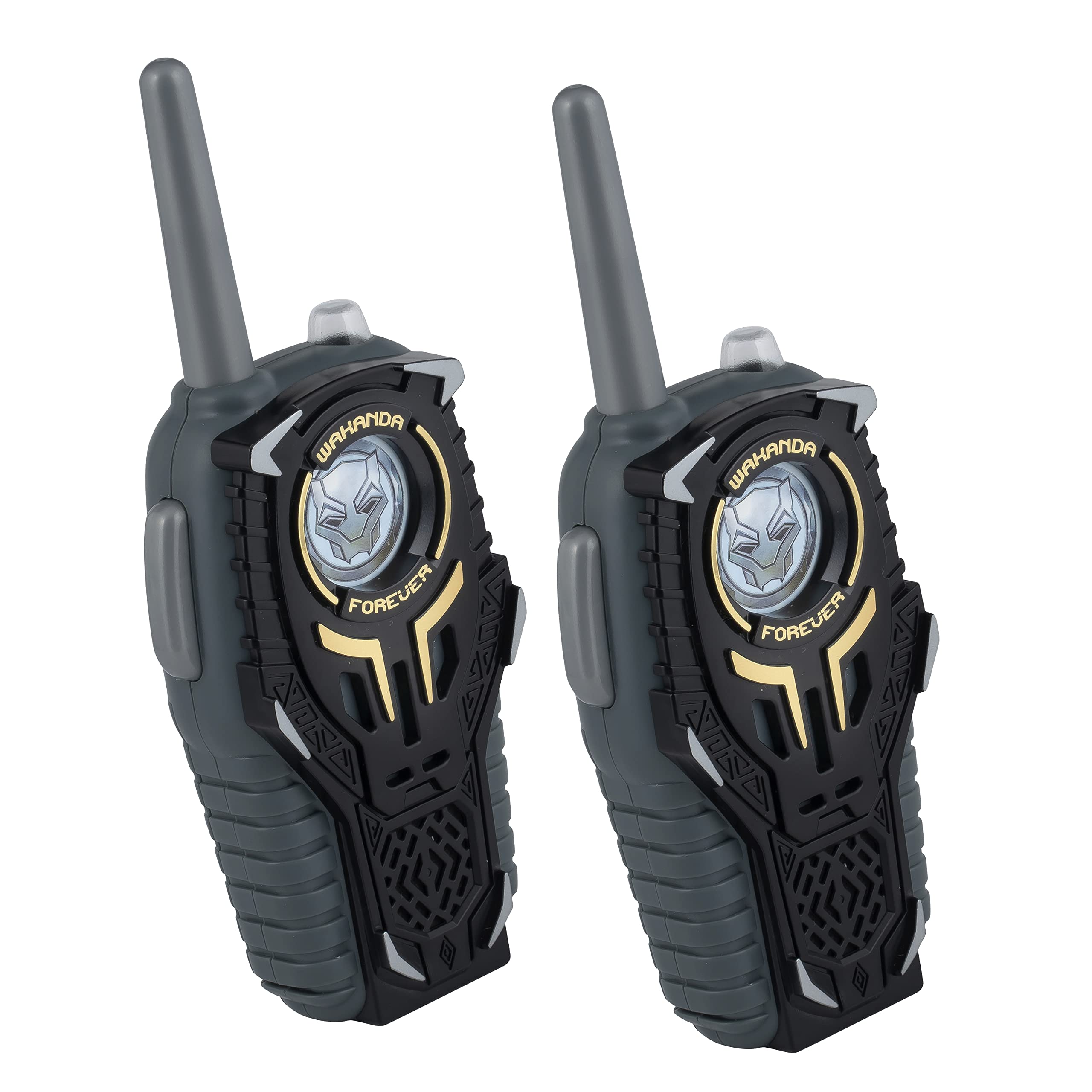 Black Panther Wakanda Forever Kids Walkie Talkies - Static-Free Toy for Boys & Girls Ages 3+ | Indoor & Outdoor Play, Birthday Gifts, Superhero Role Play, Camping Adventures