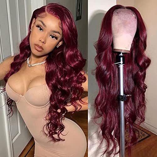 Burgundy Body Wave(13*4 Lace Front wig)