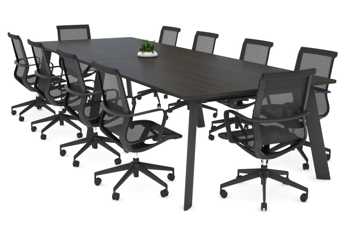 Switch Meeting Room Table with Rounded Corners - 3200L x 1100W Conference Table for Office & Business Meetings - Perfect for Modern Workspaces & Collaborative Environments