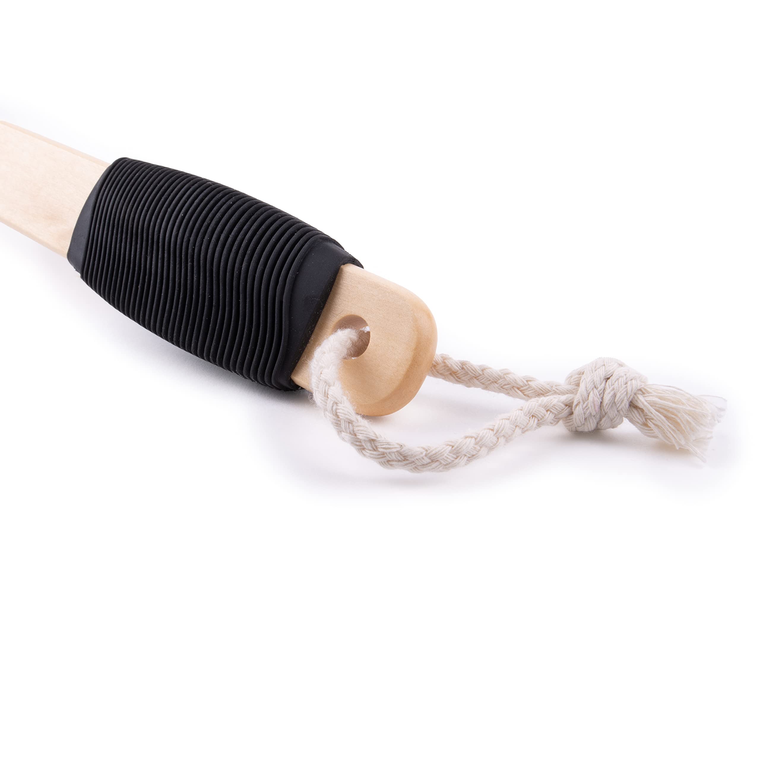 Amazon Basics Loofah Bath Brush with Long Handle - Exfoliating Body Scrubber for Smooth Skin - Perfect for Shower, Spa & Self-Care Routine