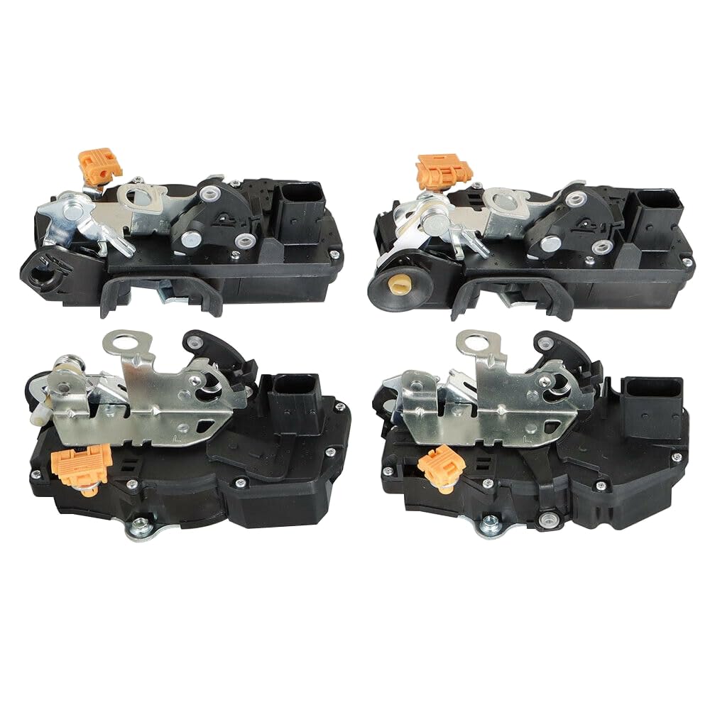 GMC Chevy Door Lock Actuator Replacement - 4PCS Plastic Left Right All Doors Actuators Part# 25879296 931327 - Perfect for GMC Sierra, Chevy Silverado & Full-Size Truck Repairs
