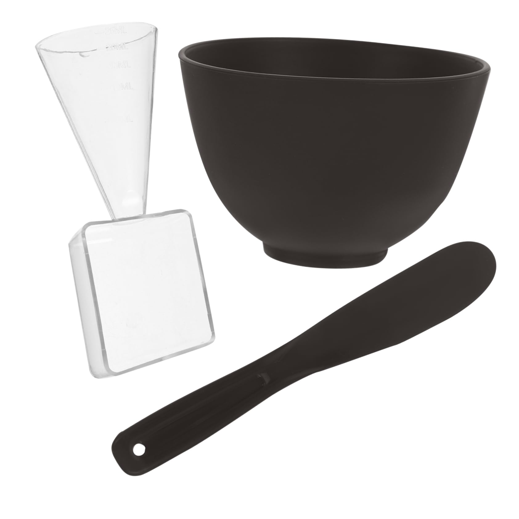 1 Set Black Facial Mask Mixing Bowl with Applicator Stick - Professional Salon & DIY Beauty Tool for Spa, Skincare, and At-Home Facial Treatments
