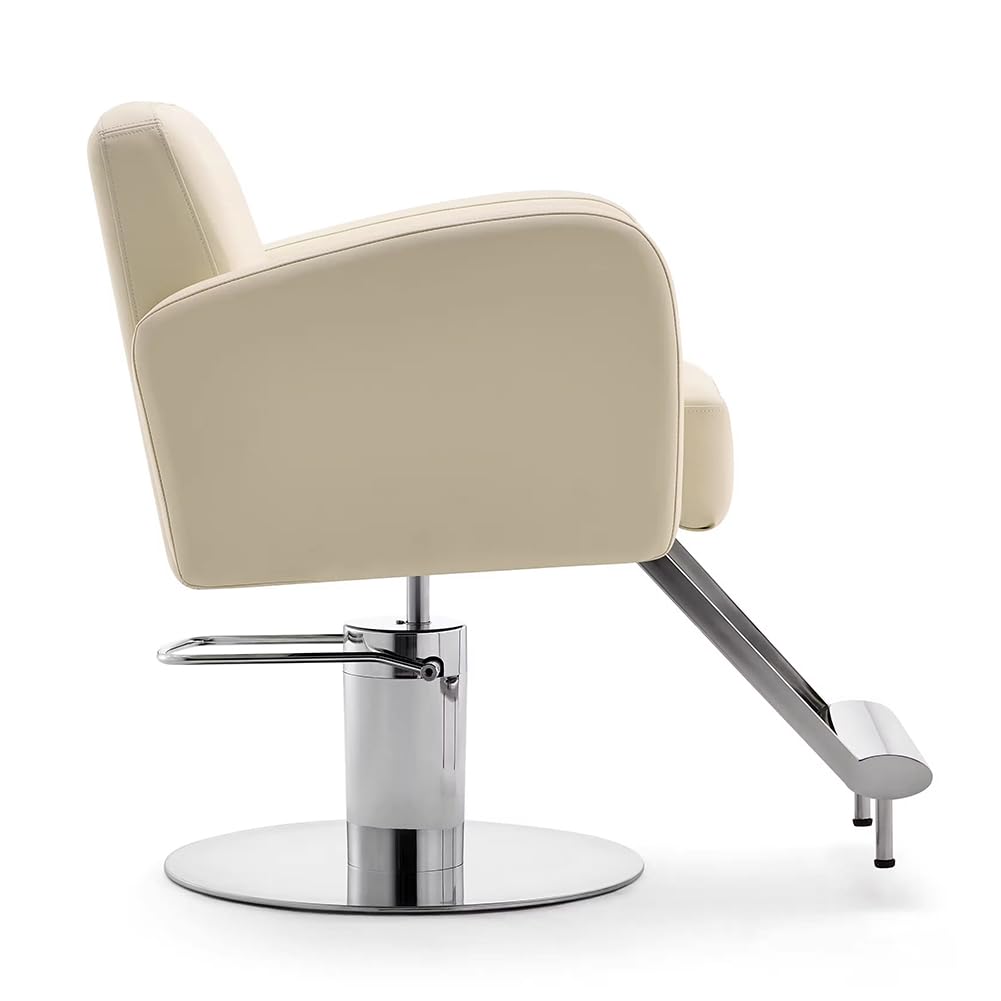 Professional Hydraulic Barber Chair for Hair Stylists - Heavy Duty Salon Chair with Adjustable Height for Hair Cutting, Styling & Spa Treatments - Perfect for Barbershops, Salons & Home Use (White)