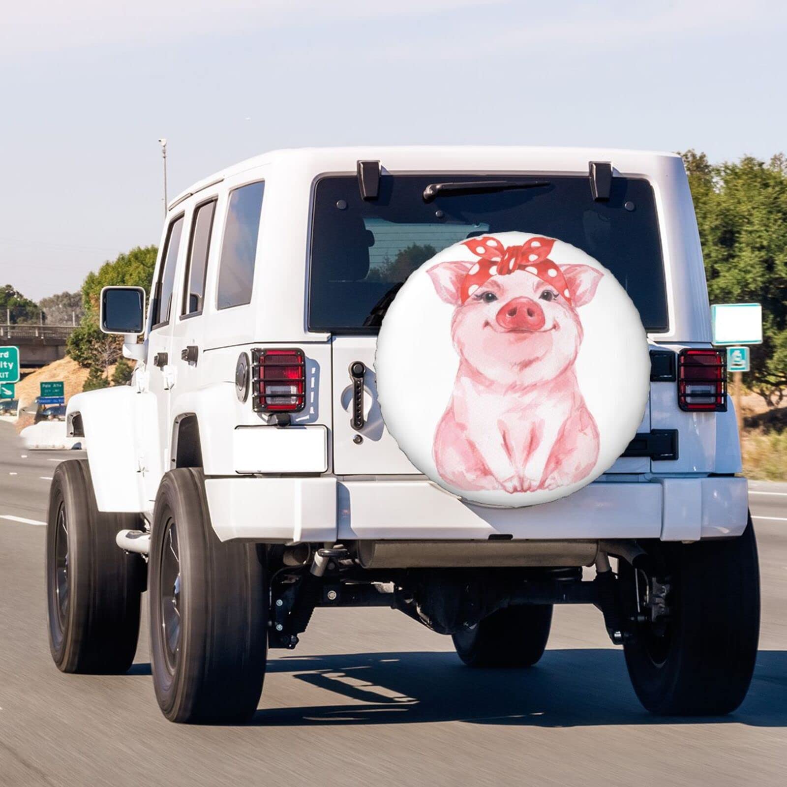 Funny Pig Baby Spare Tire Cover - Waterproof & Dust-Proof Wheel Cover for Trailer, RV, SUV (Fits 14-17 Inch Tires) - Perfect for Camping, Road Trips & Outdoor Adventures