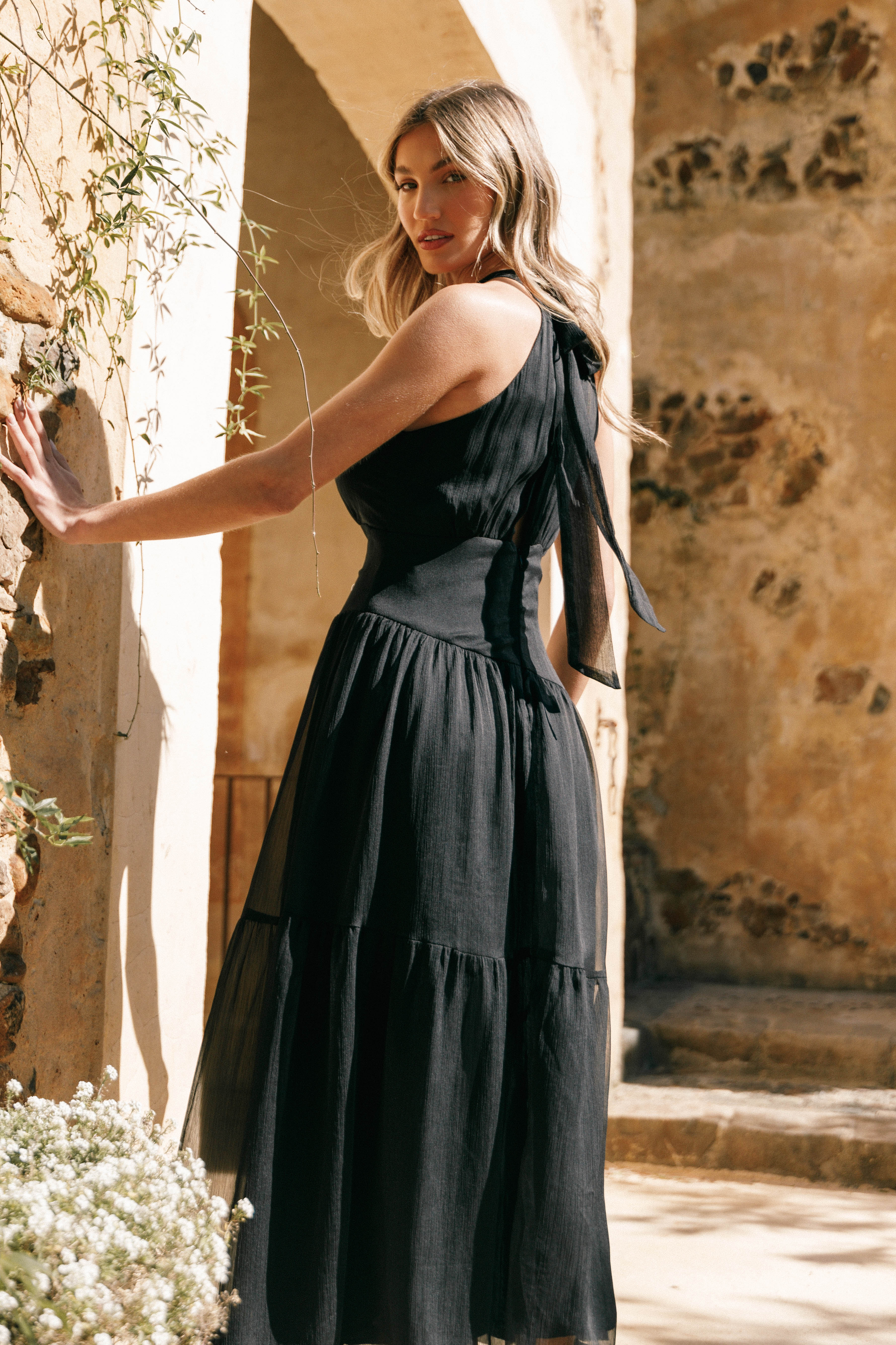 Eden Maxi Dress for Women - Flowy Long Summer Dress in Black | Perfect for Beach, Vacation, and Casual Outings