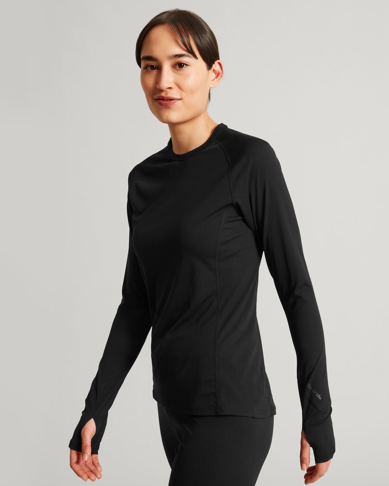 KMDAction Women's Long Sleeve T-Shirt - Soft Stretch Casual Blouse for Everyday Wear | Perfect for Work, Gym & Outfits (Black)