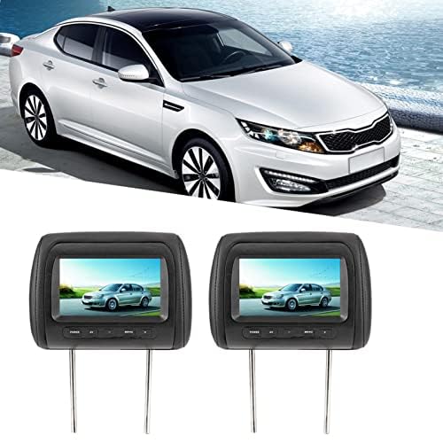 Akozon 2 Pack 7 Inch Car Headrest Video Players - HD LCD Monitor with MP5/DVD Playback for Backseat Entertainment | Perfect for Road Trips & Family Travel