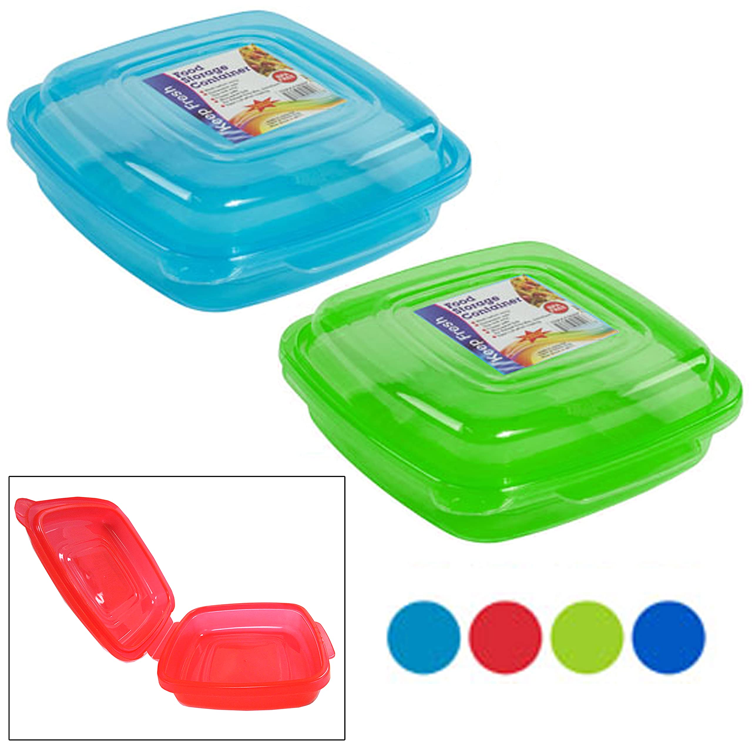 2-Piece BPA-Free Reusable Food Storage Containers with Lids - Microwave & Freezer Safe Meal Prep Containers for Lunch, Leftovers & Takeout | Perfect for Office, School & Picnics