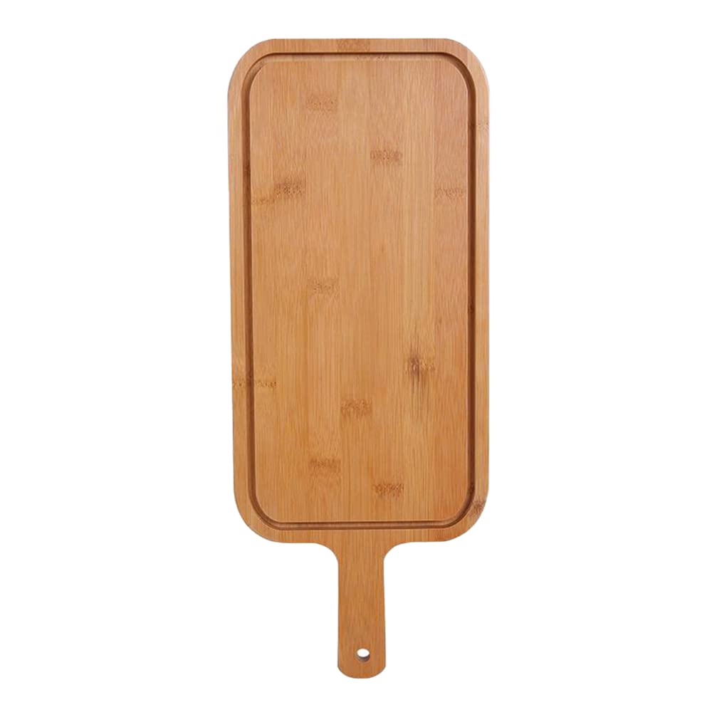 IMIKEYA 12 Inch Round Wooden Pizza Peel - Natural Wood Pizza Paddle Board with Handle for Baking, Serving Pizza, Bread, Cheese Cake, Pancakes - Perfect for Home Kitchen, Restaurants & Outdoor BBQ Parties
