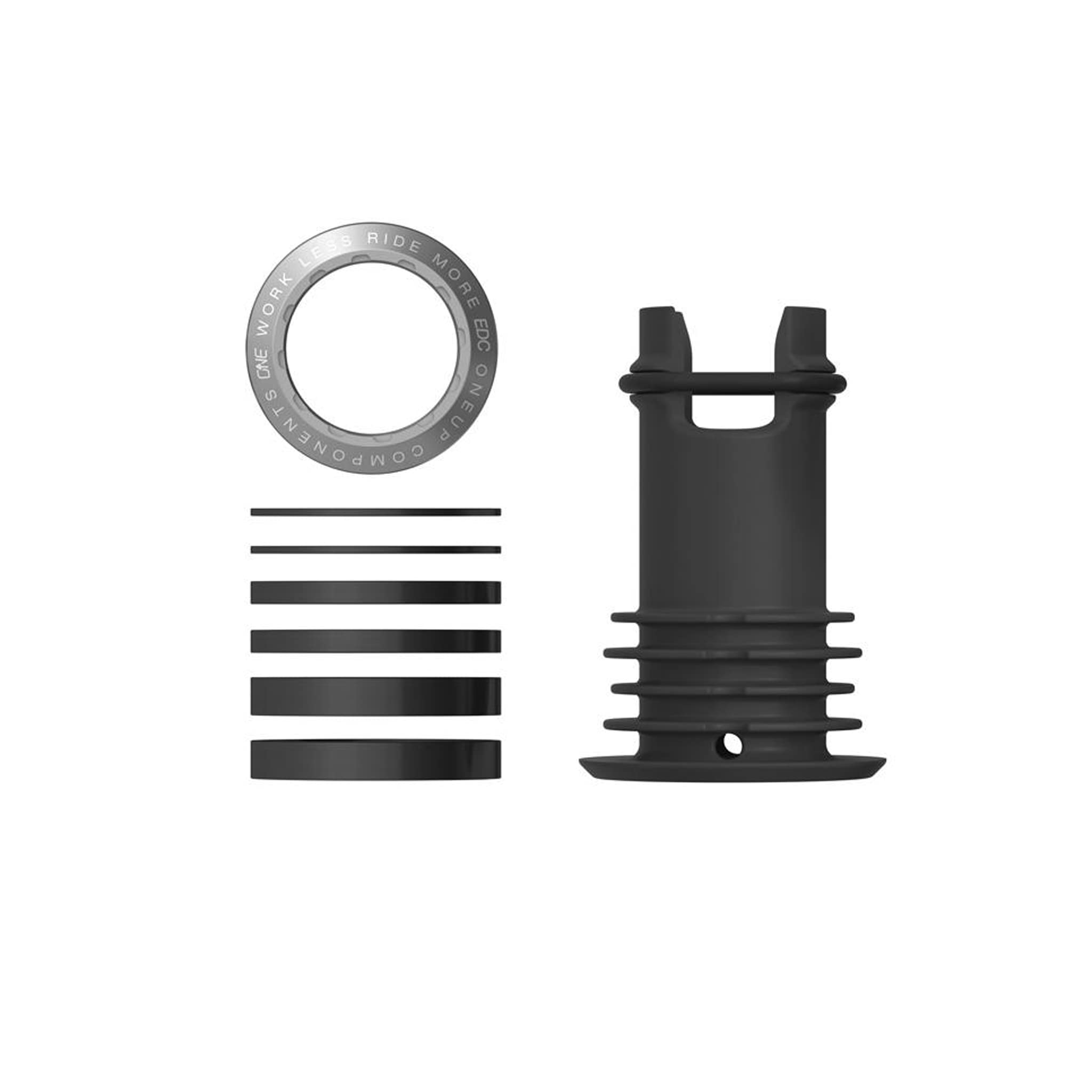 OneUp Components EDC Threaded Top Cap - Silver | Bike Stem Accessory for MTB & Road Bikes | Perfect for Tools & Emergency Gear Storage