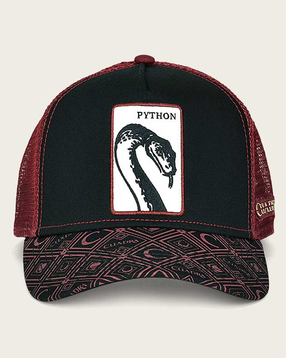 Stylish Red Python Cuadra Hat for Women & Men - Fashionable Wide Brim Fedora for Outdoor, Parties, and Special Occasions