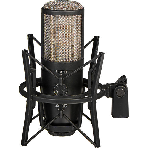 AKG P220 Large Diaphragm Cardioid Condenser Microphone - Professional Studio Recording Mic for Vocals, Podcasting & Live Streaming (Black)