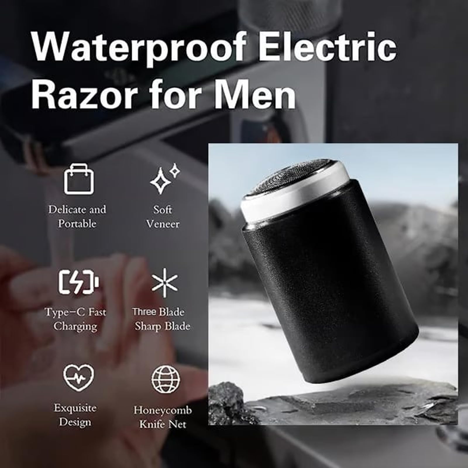 2024 Newest Unisex Mini Portable Electric Shaver - 2-in-1 Rechargeable Waterproof Travel Razor for Men & Women | Perfect for Business Trips, Gym, and On-the-Go Grooming (3-Pack Set)