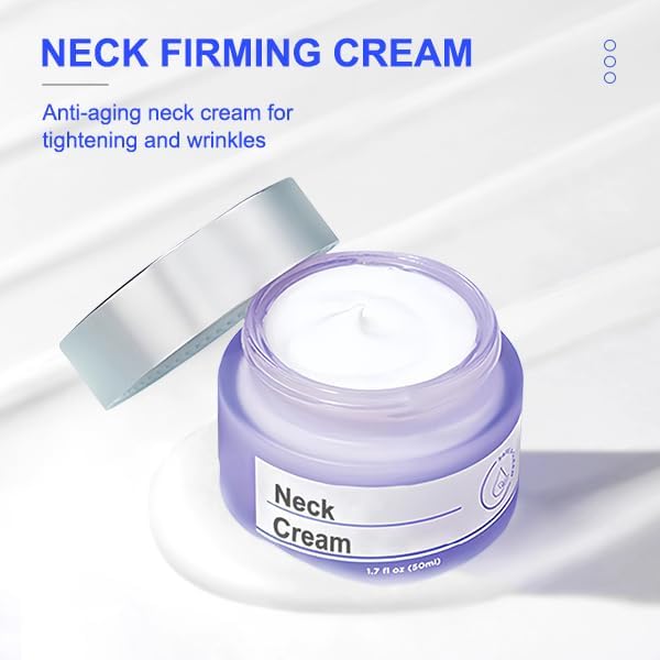 2024 Anti-Aging Neck Firming Cream - Tighten & Lift Sagging Skin, Reduce Turkey Neck Wrinkles | Best Neck Cream for Women & Men | Daily Skincare Routine for Youthful Neck & Décolleté