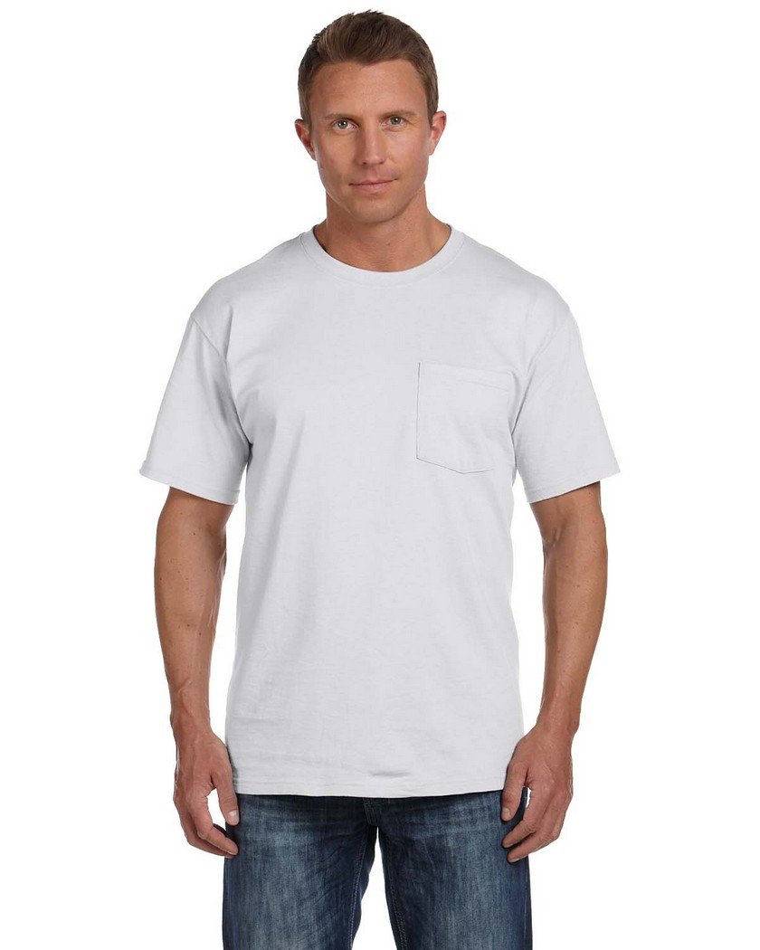 Fruit of the Loom Men's Comfort Fit Pocket T-Shirt - Soft Cotton Crew Neck Tee for Casual Wear, Work & Everyday Use