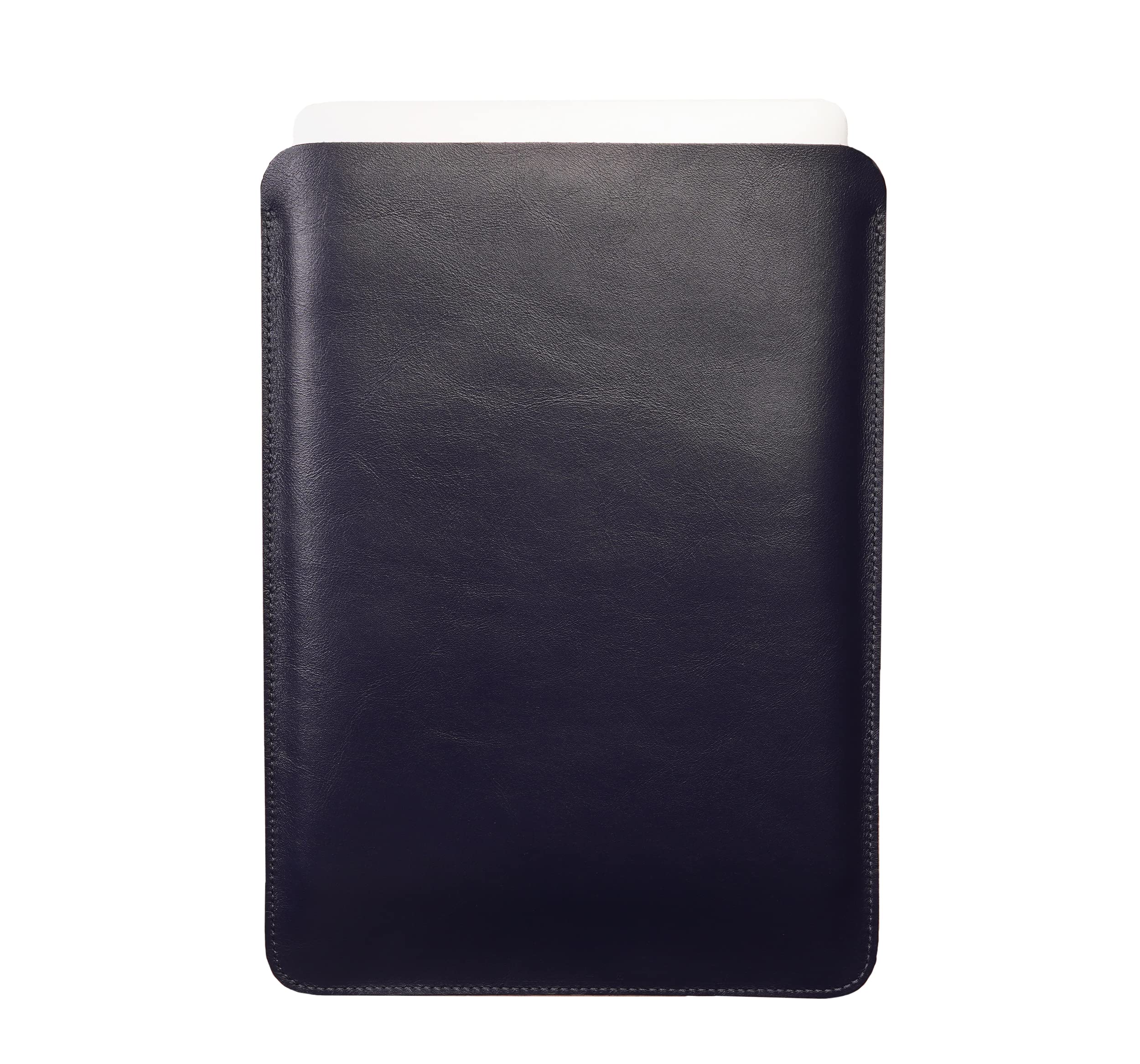 Premium Genuine Leather Case for MacBook Air 13-inch (2018-2024 Models) - Compatible with M1/M2/M3 Chip MacBook Air & Pro - Handmade Protective Sleeve Bag in Blue - Perfect for Business Travel, Office Use & Daily Commuting