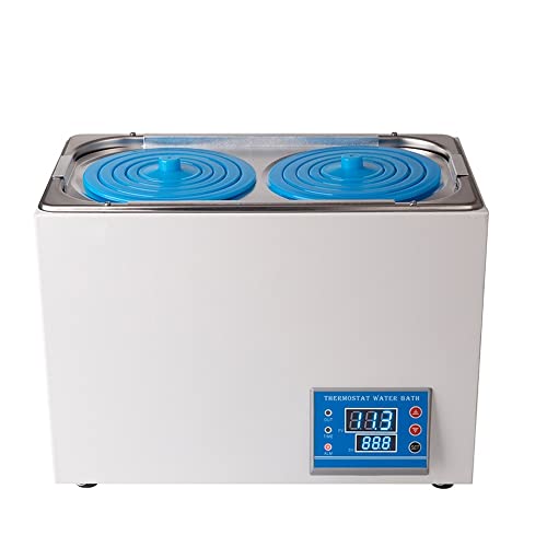 600W Digital Thermostatic Lab Water Bath Heater - 5L Stainless Steel Liner with 0.01℃ Precision, 100℃ Scientific Heating for Laboratory Experiments, DNA Testing & Sample Incubation