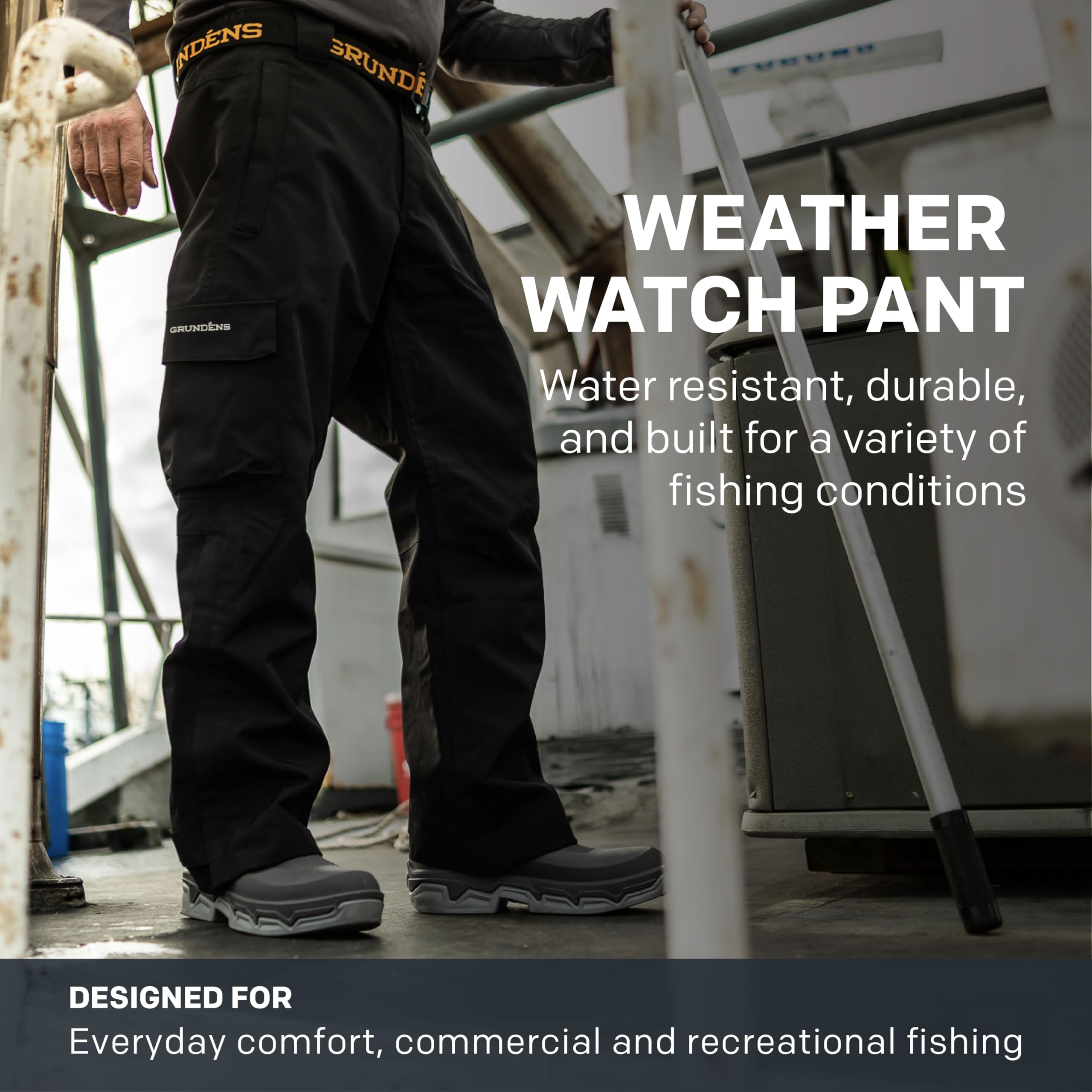 Grundéns Men's Weather Watch Waterproof Stain-Resistant Fishing Pants - Black 3X-Large for Outdoor Work & Harsh Weather Conditions