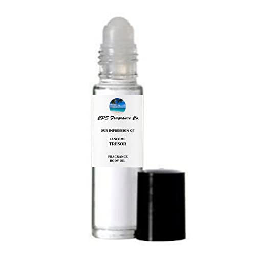 Hypoallergenic Pure Perfume Body Oil Roll-On for Women - TRESOR by CPS Fragrance Co. (10ml/0.33oz) | Long-Lasting Fragrance for Date Night & Special Occasions