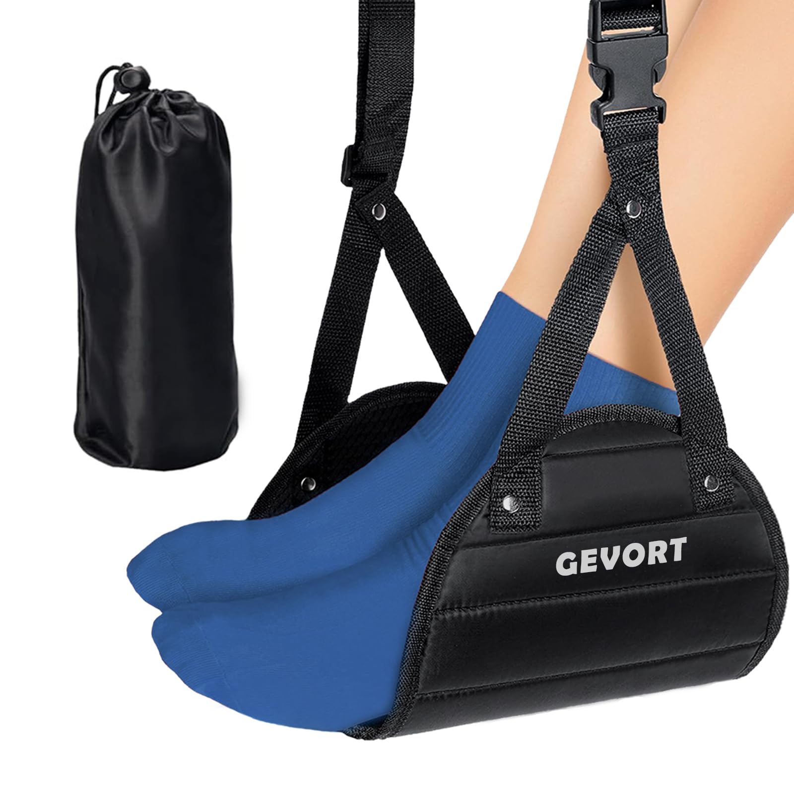 Airplane Foot Hammock for Travel - Adjustable Flight Foot Rest for Long Flights - Comfortable Leg Support for Women & Men - Perfect Travel Accessory & Gift Idea | Use on Planes, Trains & Road Trips
