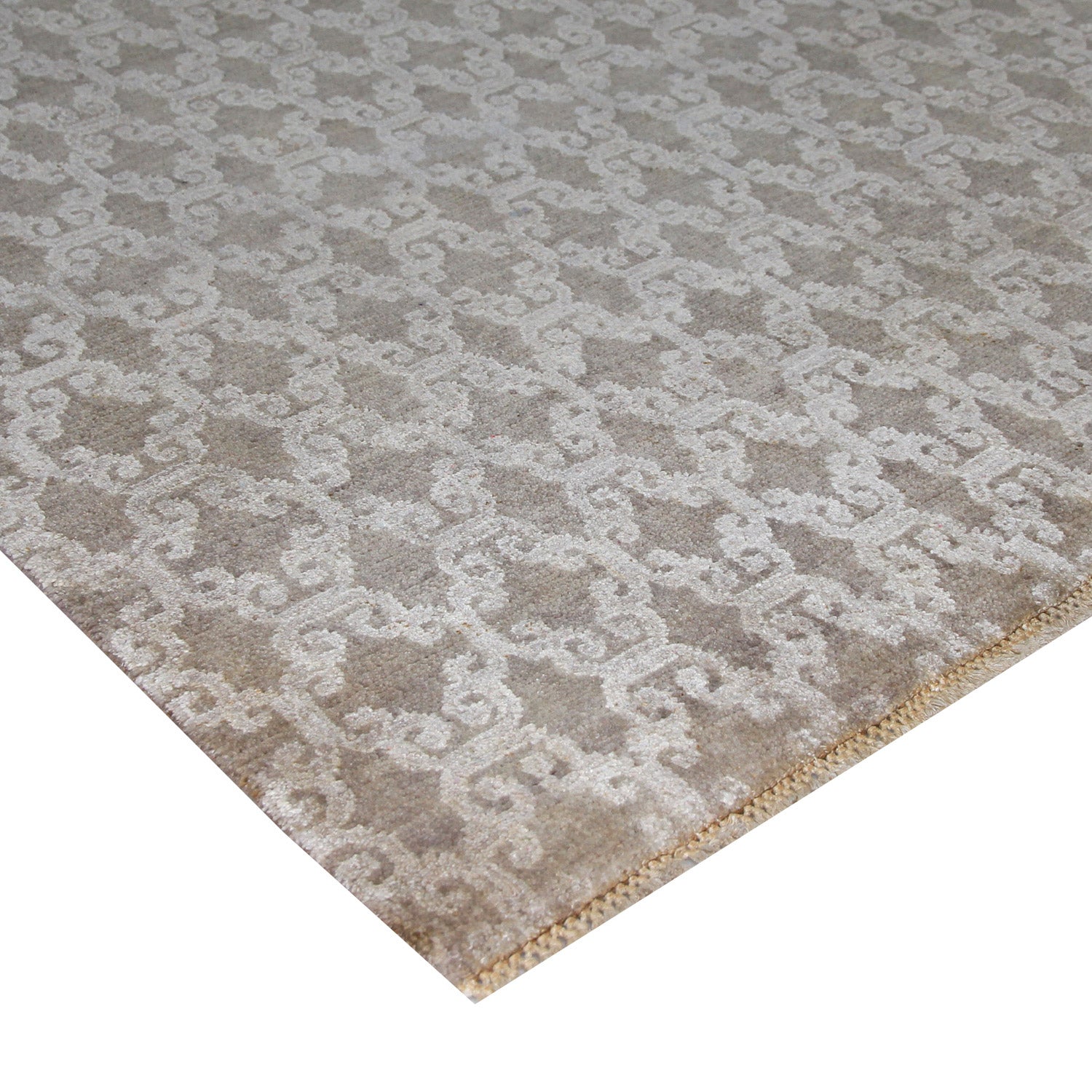 Luxury Brown Alchemy Transitional Wool Silk Blend Rug 8'1 x 10'3 - Perfect for Living Room, Bedroom & Office Decor