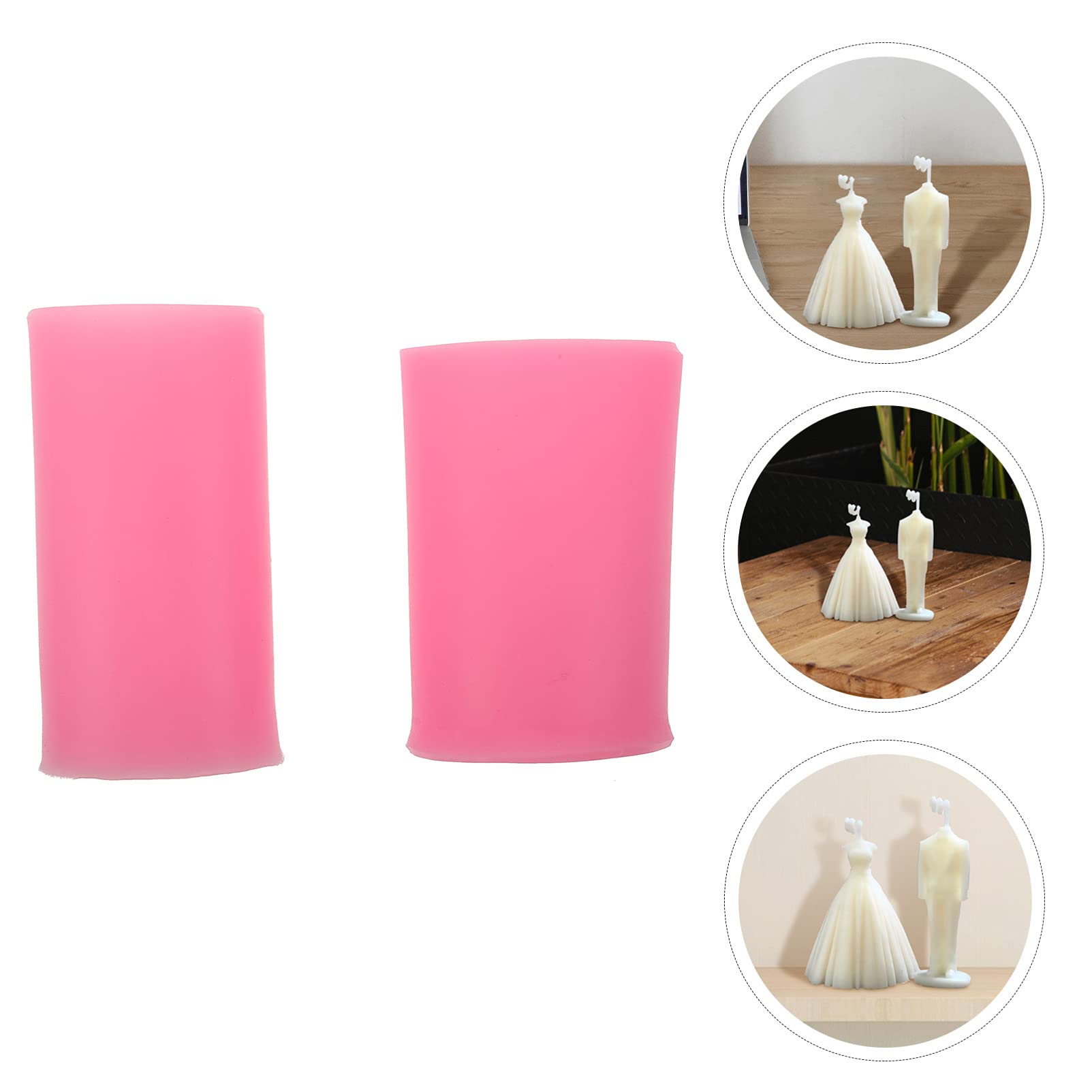 EXCEART 2-Pack Silicone Mold Set for Chocolate, Candles, Resin Art, Soap & Sugar Craft - DIY Wedding, Home Decor & Party Favors - Perfect for Baking, Candle Making & Crafting Projects