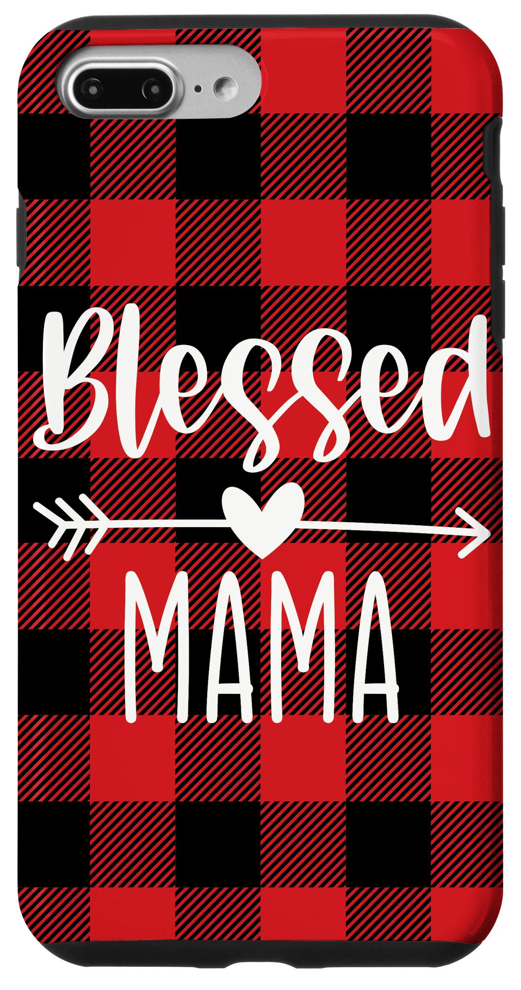 Blessed Mama iPhone 7 Plus/8 Plus Plaid Buffalo Phone Case - Perfect Mothers Day Gift for Mom, Ideal for Everyday Use & Special Occasions