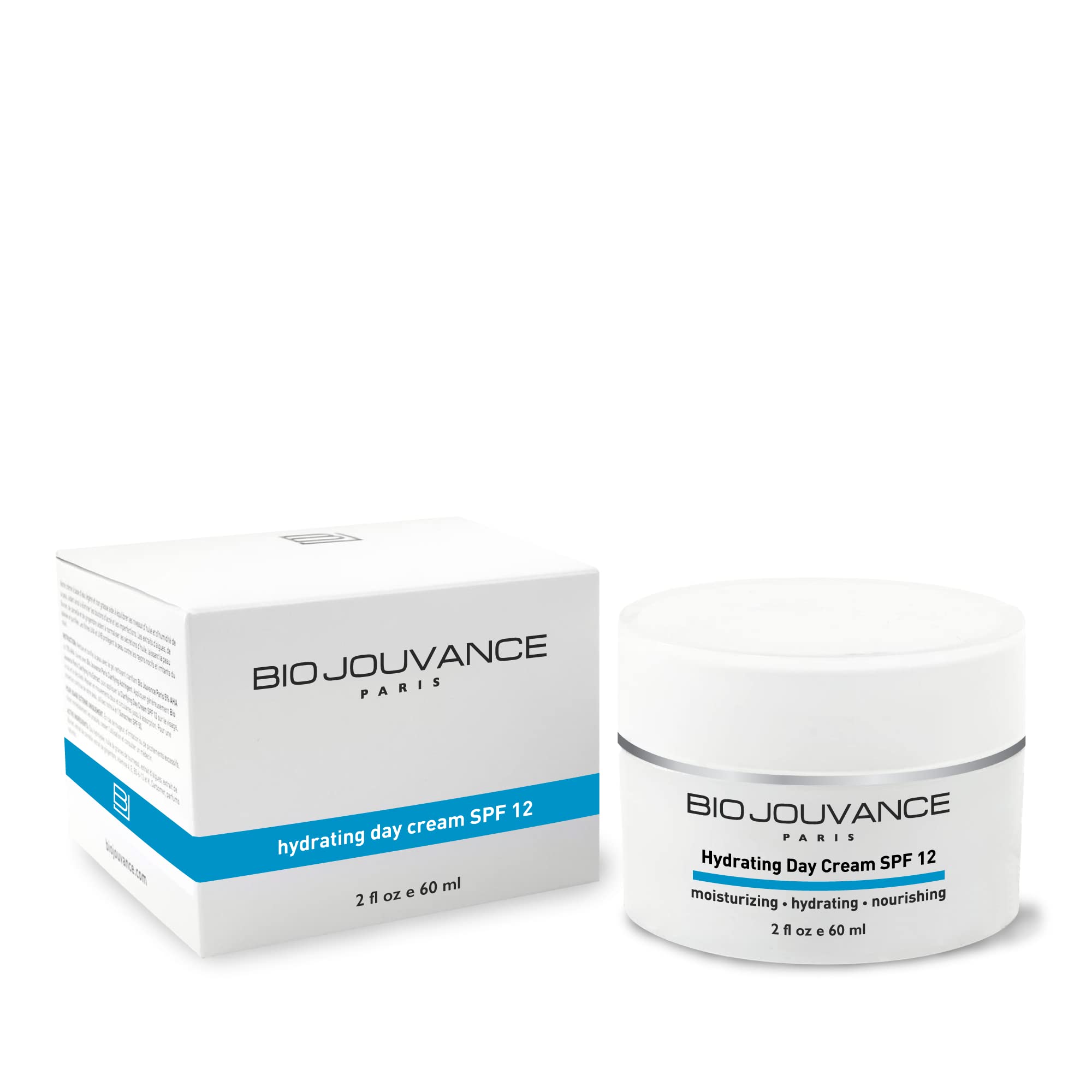 Hydrating Day Cream 2oz / 60ml - Anti-Aging Face Moisturizer for Normal, Dry & Sensitive Skin | Daily Facial Hydration & Skin Care Treatment | Made in France | Perfect for Morning Routine & Dry Climate Protection