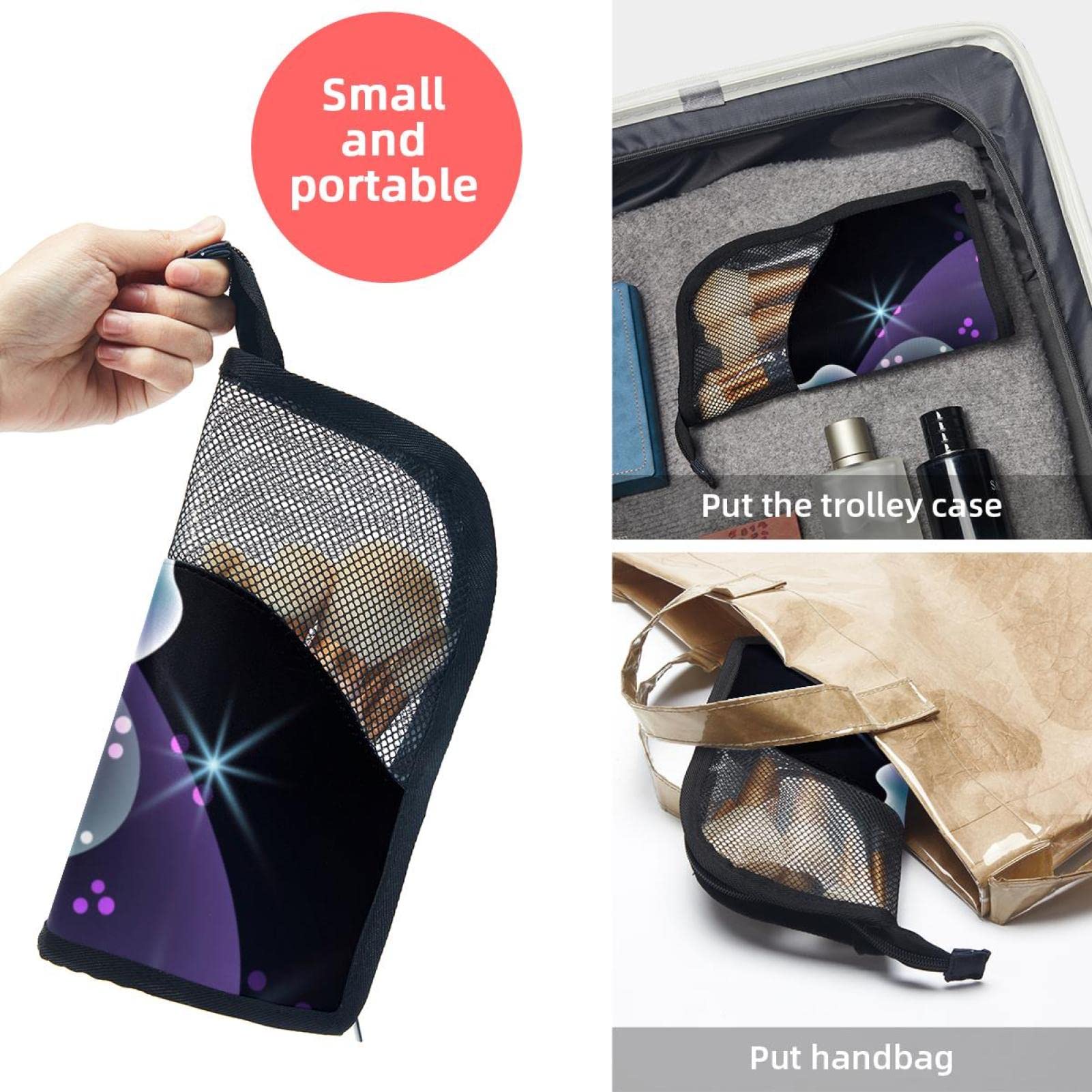 Butterfly Fantasy Makeup Brush Organizer Bag with 12 Brushes - Portable Cosmetic Brush Holder Case for Travel, Home Vanity & Professional Makeup Artists