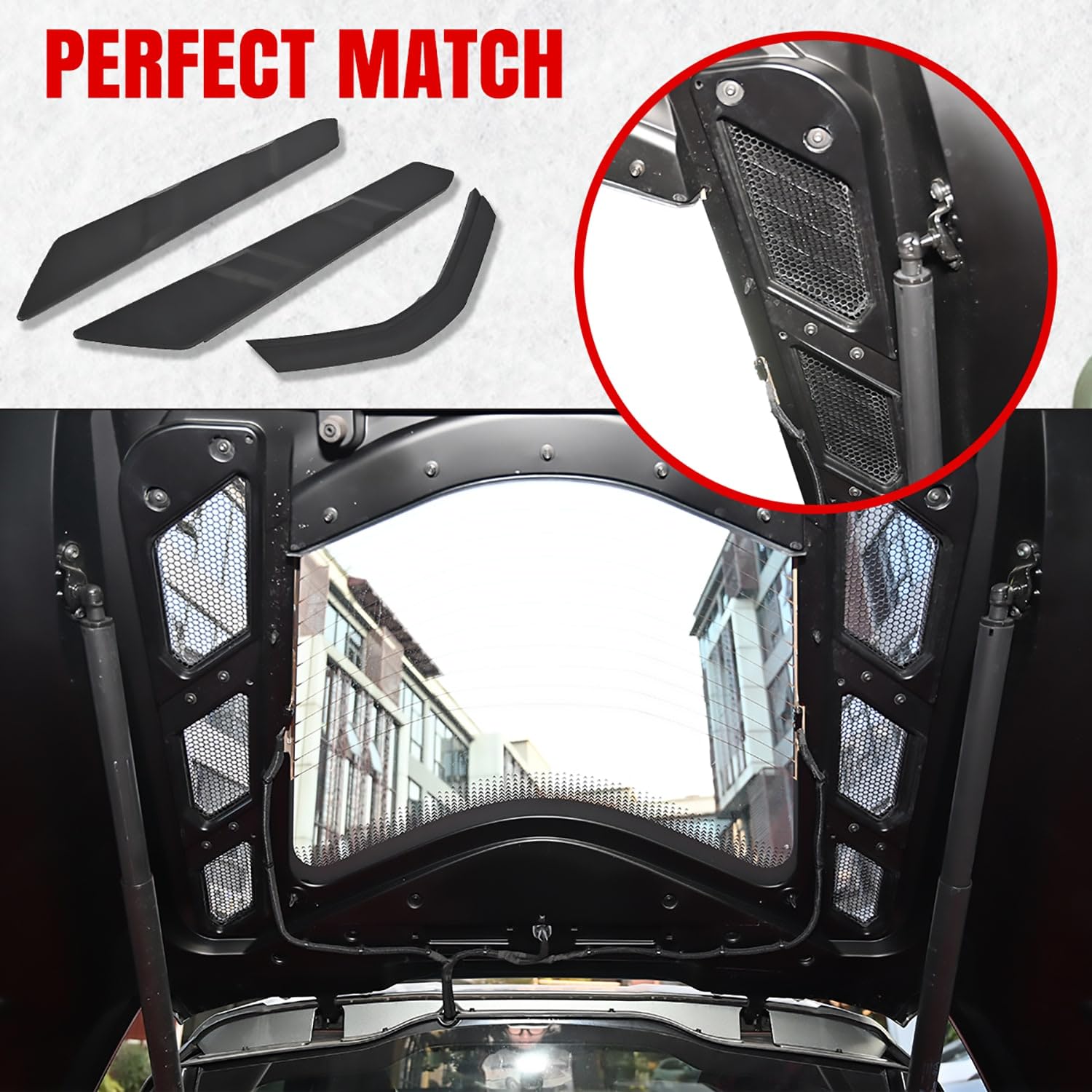 Corvette C8 Z51 Coupe & C8 Z06/E-Ray Rear Window Spoiler & Dry Bay Vent Blocks - Car Wash Protection & Engine Bay Air Vent Inserts (2020-2023 Models) - Perfect for Car Shows, Track Days & Daily Driving Protection