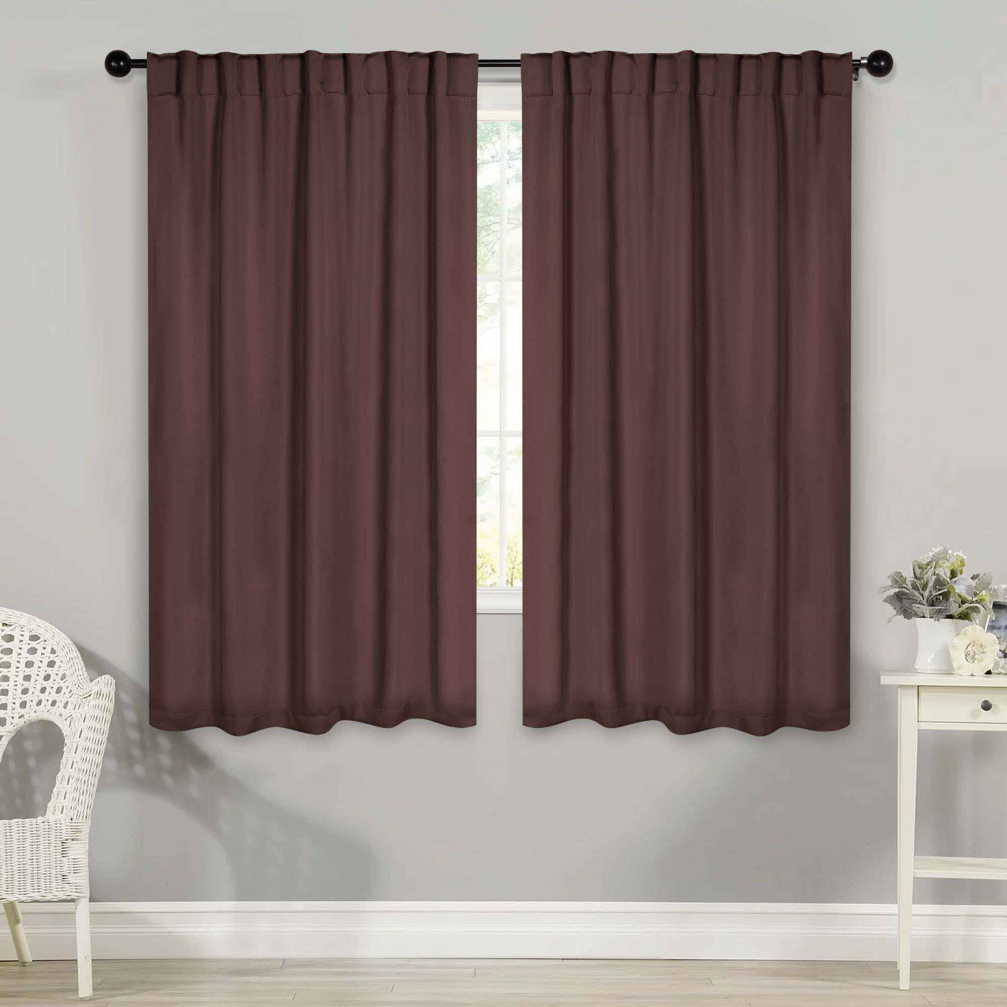Premium Blackout Curtains for Bedroom - Thermal Insulated Room Darkening Drapes with Back Tabs (Set of 2 Panels) - Perfect for Home Theater, Nursery & Shift Workers