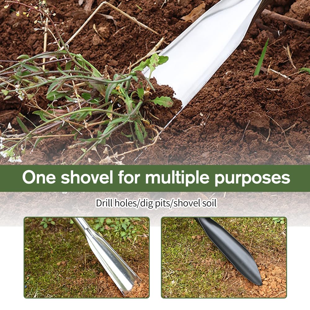 **Heavy Duty Multi-Purpose Garden Shovel & Planting Knife - Weeding, Bulb Planting, Cultivating Tool with Hanging Hole - Durable Yard Trowel for Gardening (Black) | Perfect for Home Gardens, Landscaping & Outdoor Planting**
