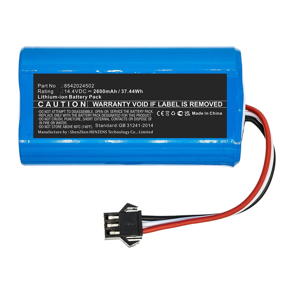 Synergy Digital Vacuum Cleaner Battery - Li-ion 14.4V 2600mAh Replacement for Infinuvo 8542024502 Model | Perfect for Home Cleaning, Pet Hair Removal & Car Detailing
