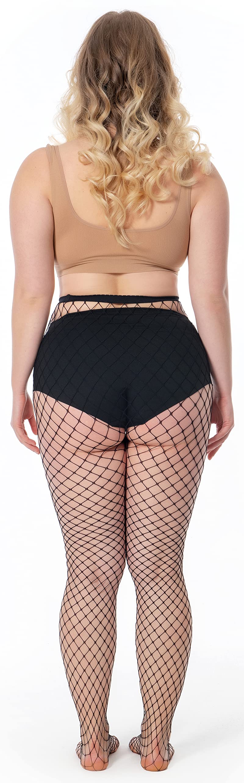 Sexy Women's Thigh High Fishnet Stockings - High Waist Pantyhose Tights for Cosplay, Halloween & Night Out