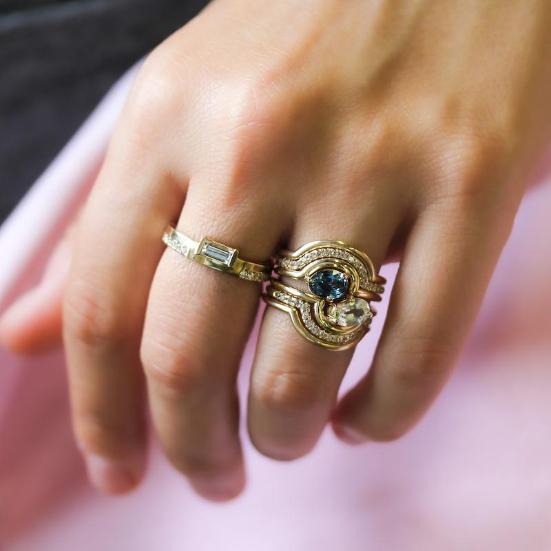 Diamond Accent Ring for Women - Elegant Stackable Band for Everyday Wear & Special Occasions