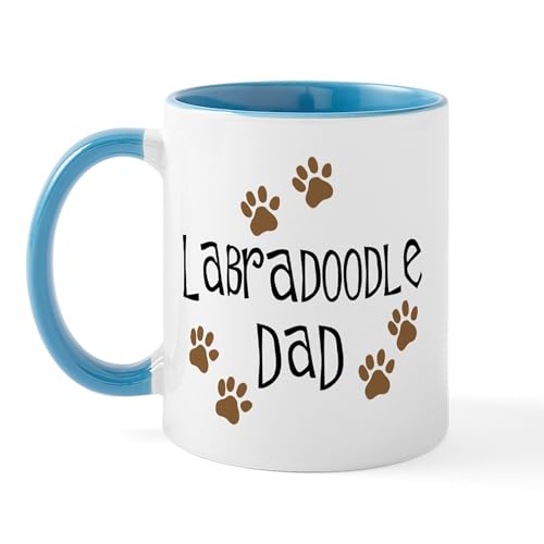 White/Blue Inside - Labradoodle Dad Mug