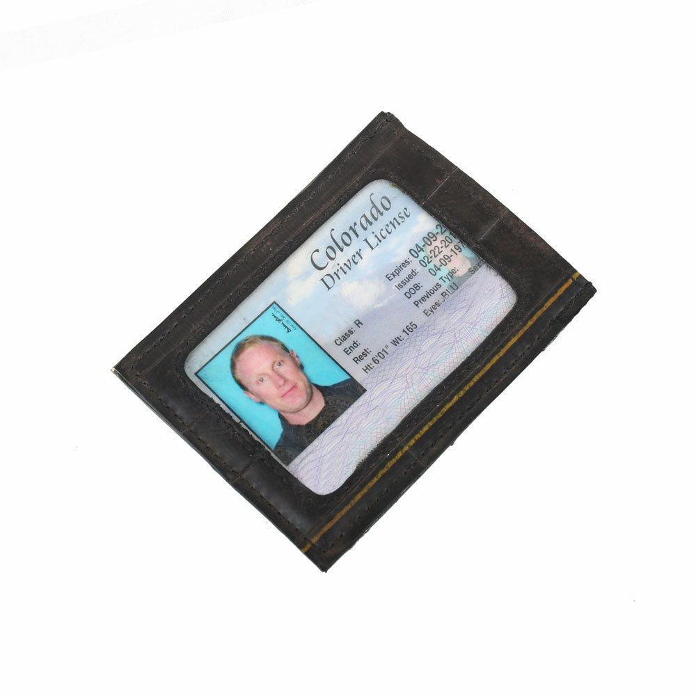 Black Bike Tube Night Out Cardholder - Slim RFID Blocking Wallet for Men & Women - Perfect for Travel, Parties, and Everyday Use