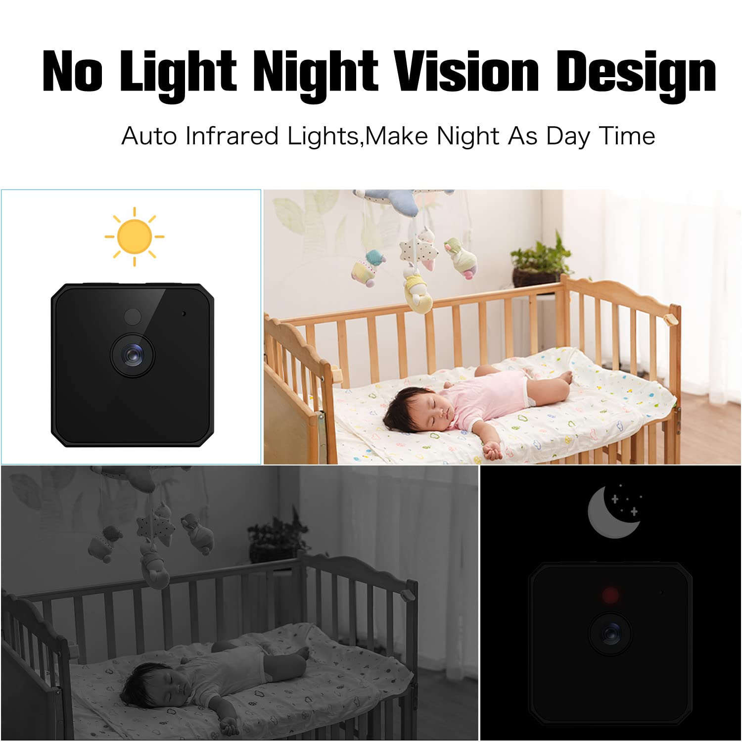 DICPHIL 1080P Mini Hidden Camera - Wireless Spy Camera with Night Vision & Motion Detection | Portable Surveillance Camera for Home Security, Business Monitoring, Baby Care & Nanny Cam