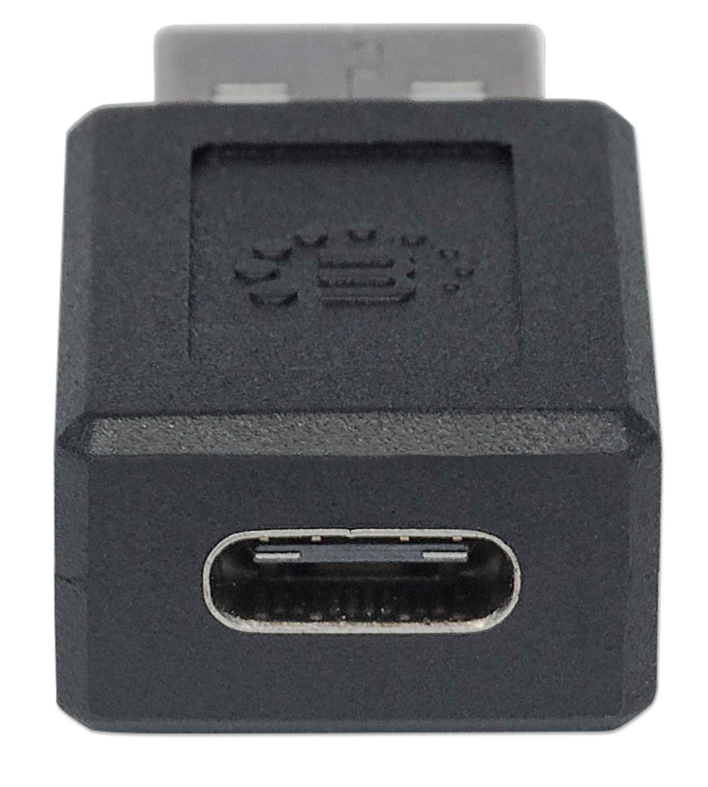 MANHATTAN USB 2.0 Type C to A Adapter (354653) - High-Speed Data Transfer for Smartphones, Laptops & Tablets - Perfect for Home, Office & Travel Use