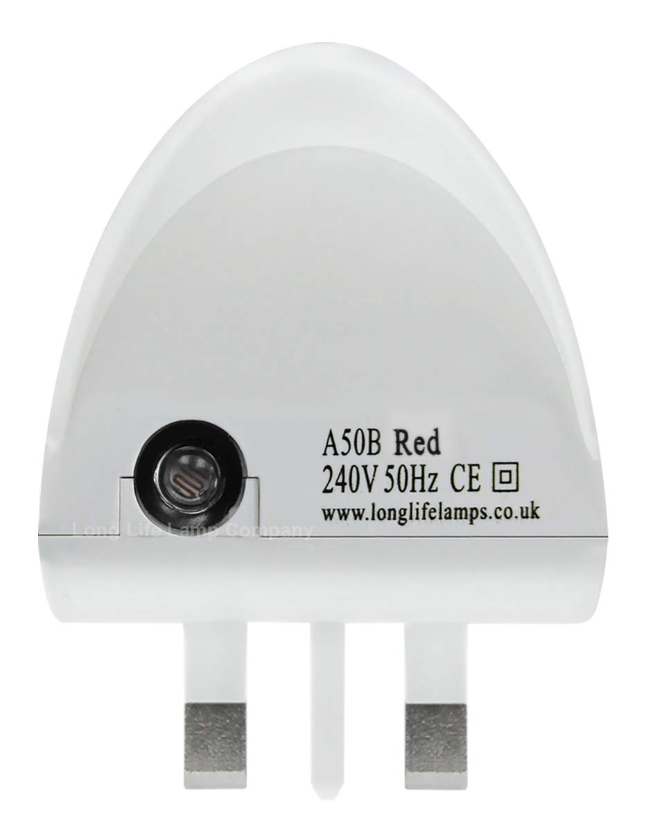 Automatic LED Night Light Plug in - Red Dusk to Dawn Sensor, Energy Saving Night Light for Hallway, Bathroom, Bedroom, Stairs & Nursery