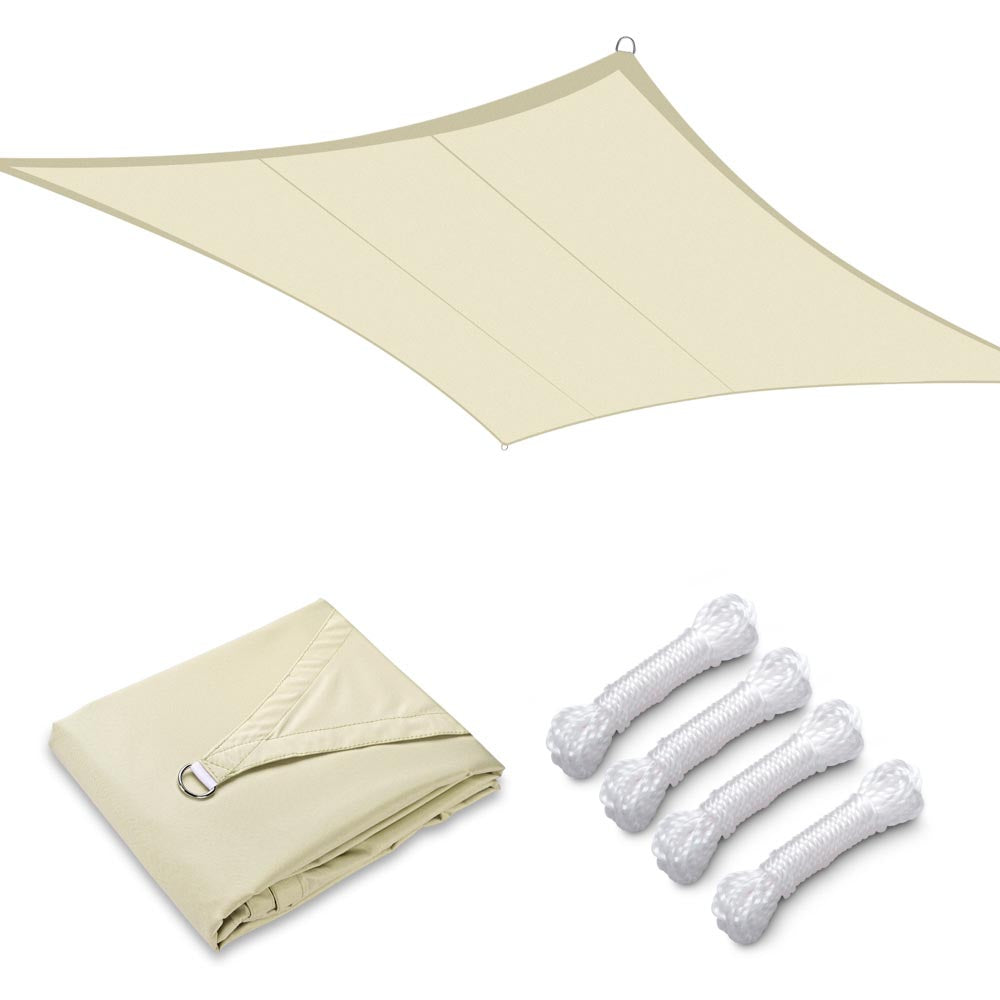 10'x13' Rectangle Shade Sail for Decks - UV Protection & Water Resistant Outdoor Canopy - Perfect for Patio, Garden, Poolside, and Backyard Sun Shelter