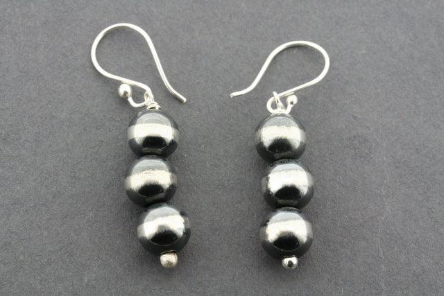3 Pack Sterling Silver Zebra Ball Bead Drop Earrings for Women - Trendy Boho Chic Jewelry for Parties, Weddings & Everyday Wear