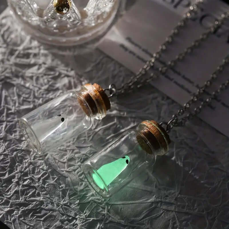 Adopt A Ghost Light Up Halloween Drop Earrings & Necklace Set | XC115 | Spooky Party Accessories for Women & Teens