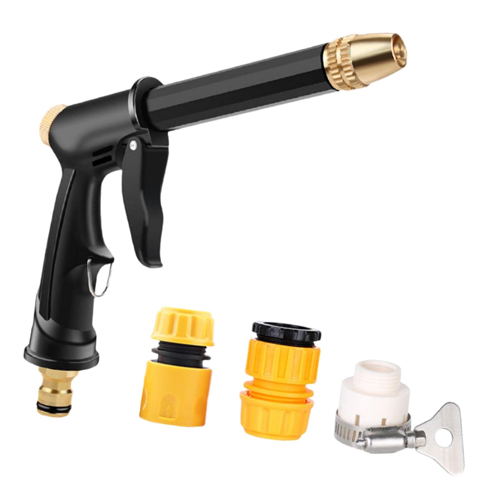 Homyl Short Wand High Pressure Washer with 5 Adjustable Spray Nozzle Tips for Car Washing, Deck Cleaning & Outdoor Use - Compact & Powerful (No Bottle Included)